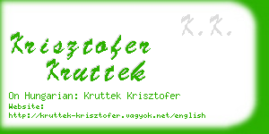 krisztofer kruttek business card